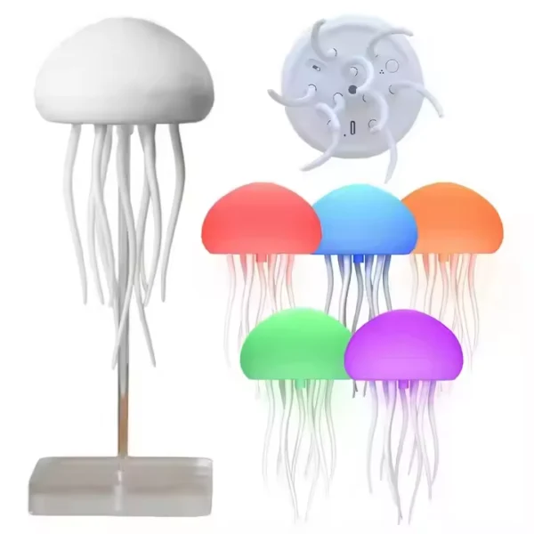 Cartoon Dancing Jellyfish Night Light RGB Gradient