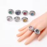 Finger Watches Set Adjustable Ring Watch for Women and Men