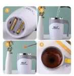 Stainless Steel Automatic Electric Self Stirring Coffee Mug 350ml